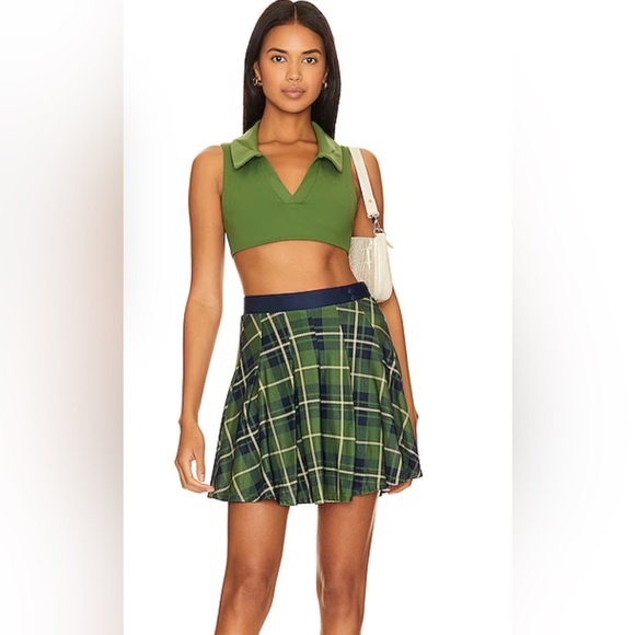 WeWoreWhat Dresses & Skirts - NWT Revolve WeWoreWhat Plaid Tennis Skort in Court Green Multicolored